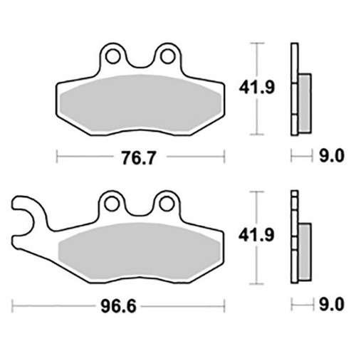 Pair brake pads - pads, hm