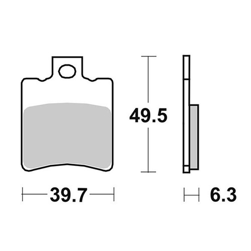 Pair brake pads sbs 123hm - sbs,