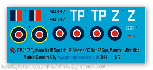 Peddinghaus decals 2802 - peddinghaus-decals, 1/72